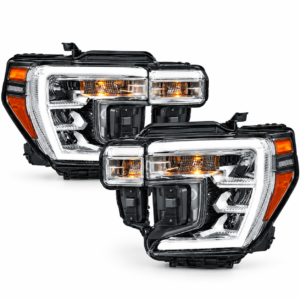 2019–2022 GMC Sierra 1500 LED DRL Headlights Chrome OE-Style Pair – Left & Right