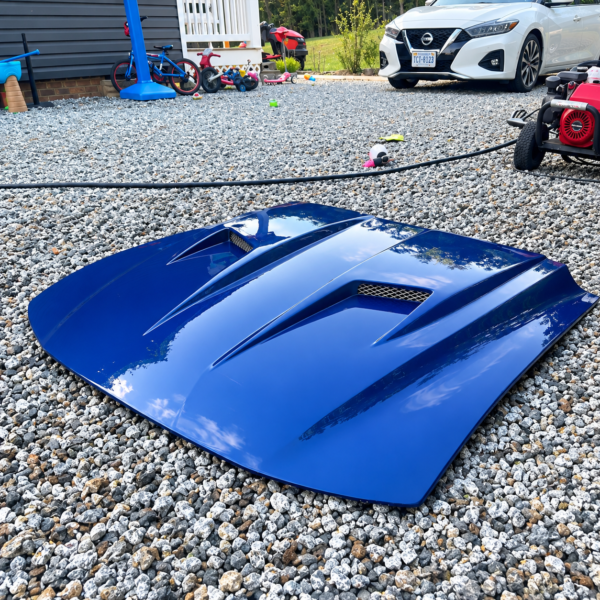 c4d0716e-561a-4093-af88-dac93dd8a8f5 1999-2004 Ford Mustang Cobra Terminator Style Dual Scoop Hood Fiberglass Cervini 1158