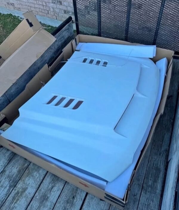 2014-2019 GMC Sierra 1500 Ram Air Hood Fiberglass Functional Scoops Vents