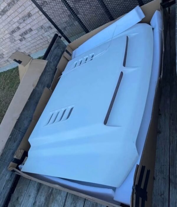 2014-2019 GMC Sierra 1500 Ram Air Hood Fiberglass Functional Scoops Vents