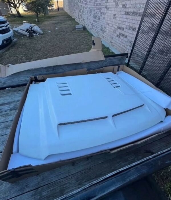 2014-2019 GMC Sierra 1500 Ram Air Hood Fiberglass Functional Scoops Vents