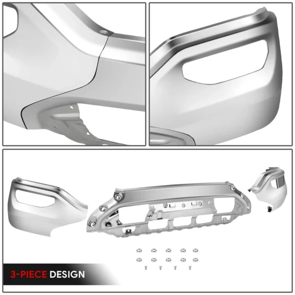 s-l1600 (2) 2016-2018 GMC Sierra 1500 Chrome Front Bumper Face Bar with Fog Light Cut-Out
