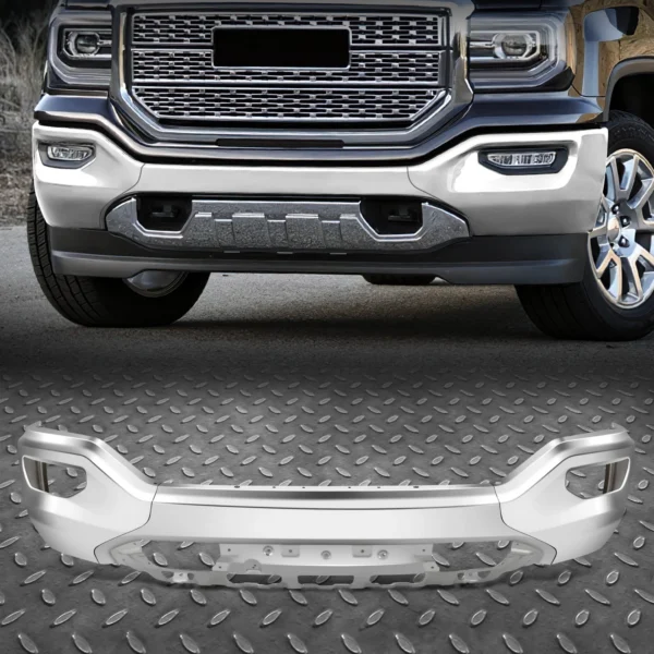 s-l1600 2016-2018 GMC Sierra 1500 Chrome Front Bumper Face Bar with Fog Light Cut-Out