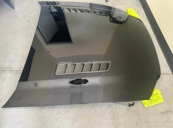 2013-2014 Ford Mustang GT Boss 302 OEM Black Hood Aluminum Heat Extractor DR3Z-16612-A